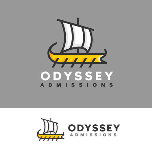 Modern visual of the "The Odyssey" (boat, Greek mythology, etc.) Réalisé par lostfortydesigns