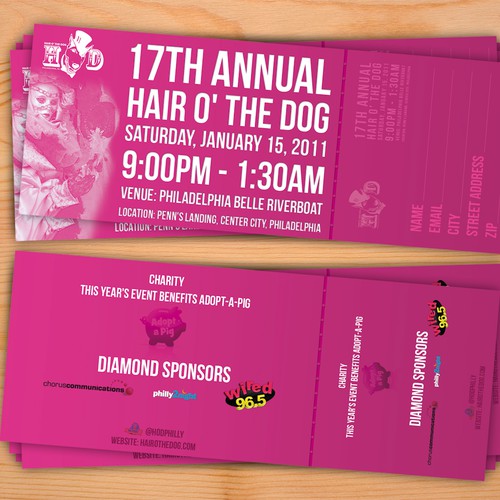 Black Tie Event Ticket Design Design by nextart