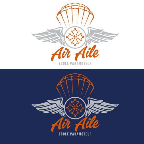 créer un logo sympa pour une école de paramoteur et baptêmes de l'air Design by green_design