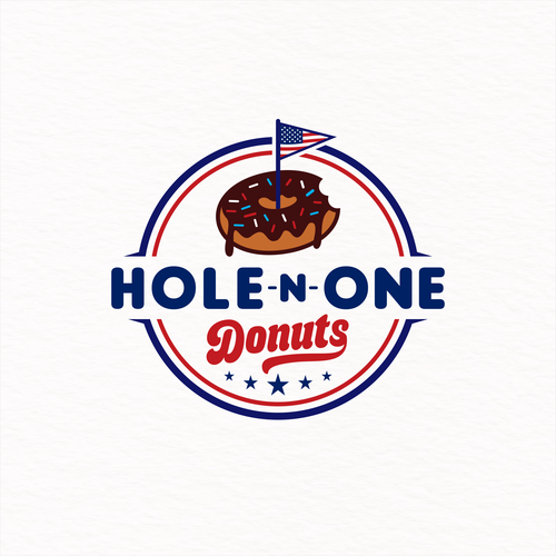 A hip logo blending donuts and golf.. But more about the donuts. For a concession trailer.  Looking for creativity. Design by Lure Studio