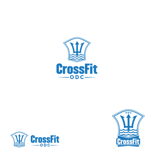 Logo pour une salle de CrossFit (France), thématique : trident, mer, odyssée, poseidon … Design by ViewArt©FR ✏️ ❤✔️