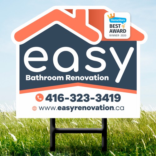 Easy Renovation Lawn Sign Design by Dzhafir