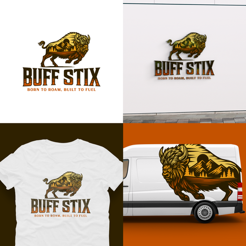 Buff Stix...Lean, Delicious, Buffalo Strong. Design by Brazuca Studio