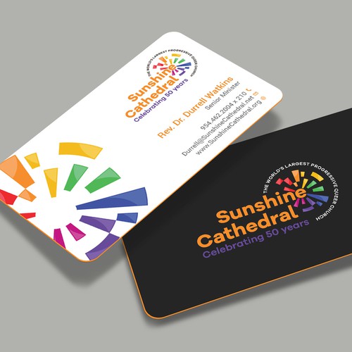 Business Card for Growing Progressing LGBTQ Church Design by a r t  ^ s t a r