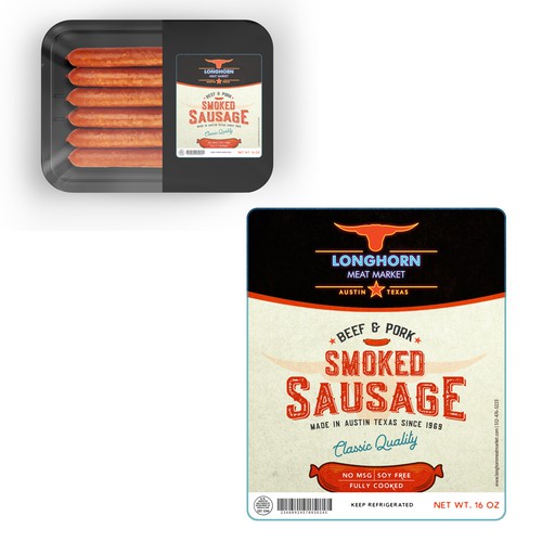 Smoked Sausage Label Design by sam2305