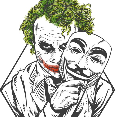 Design Tattoo Designs - Joker Anonymous por daniicahya