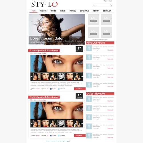 Create the next website design for sty-lo デザイン by maxpro