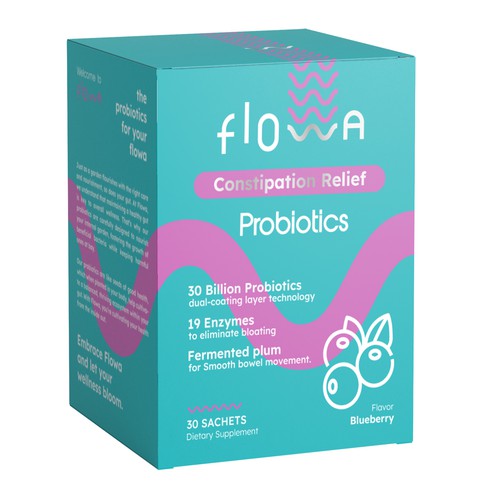 Designs | Probiotics with flow. Clean and artistic box label design ...