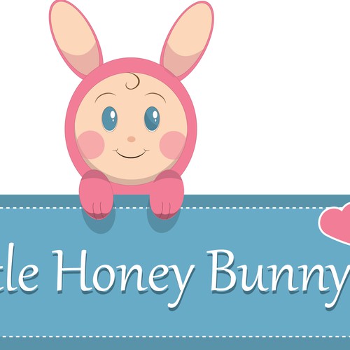 Create a fun logo for baby clothing line little honey bunny Logo