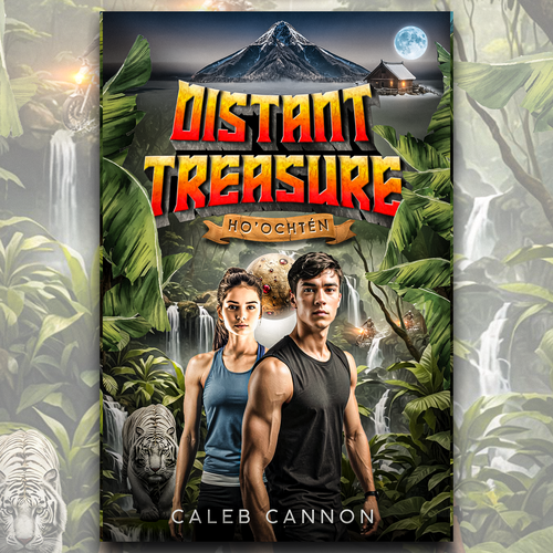 Fiction Book Cover for a Vibrant Jungle Adventure Design by 【E-Django】