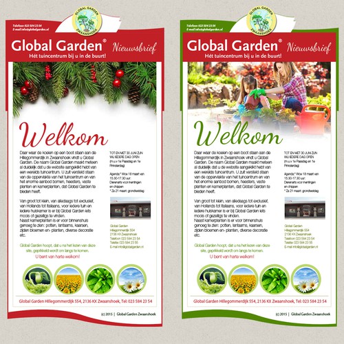 Global Garden newsletter redesign Design by graphixeu