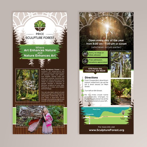 Enticing Rack Card for Unique and Fun Sculpture Park Nature Preserve Design by mindtrickattack
