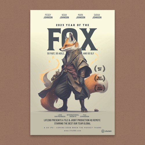 Life360 2023 Year of the Fox Poster Design by CUPEDIUM