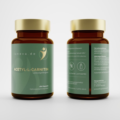 We need a new label for our supplement product that demonstrates luxury and high-quality Réalisé par Dedi Santosa
