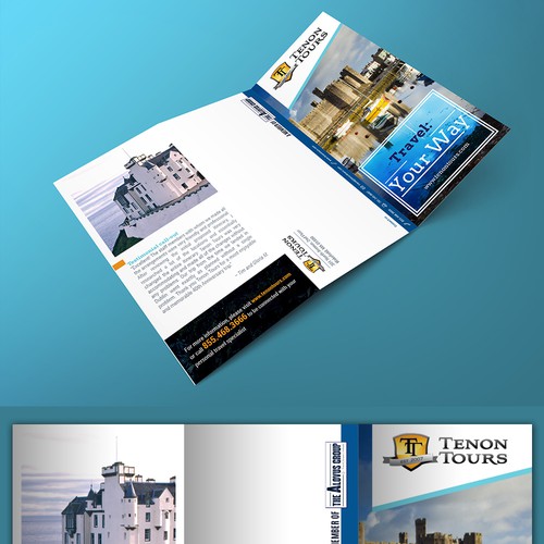 Create an inspiring travel brochure for an Ireland and UK tour operator! Design by Kosmos Studio