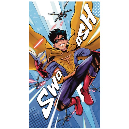 Comics (super-hero) Character - promoting reading in libraries Design by Ardhidesign