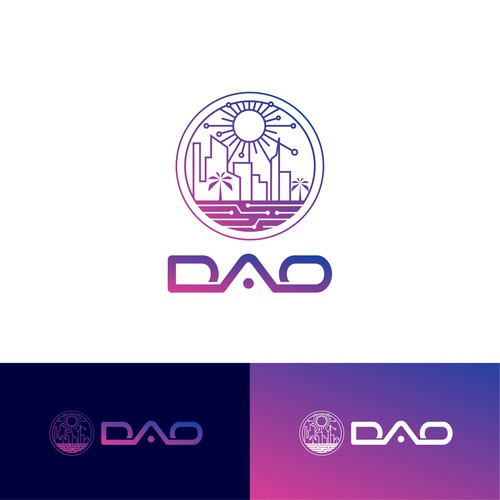 Logo — island DAO — let's buy an island — Ethereum blockchain Design by X-DNA