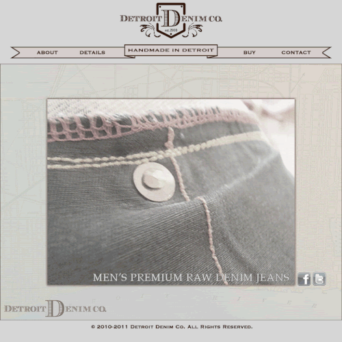 Detroit Denim Co., needs a new website design Diseño de Viverse