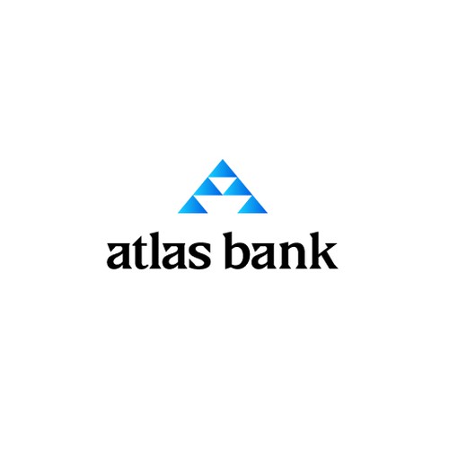 Logo for Atlas Online Bank. Design by OchayaDesigns™