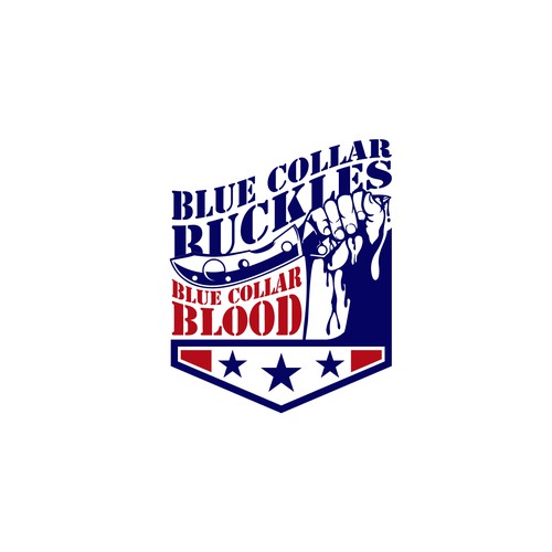 Blue Collar Blood - We need a logo for our hidden belt buckle knifes for blue collar America!! Design by Arfian Huda