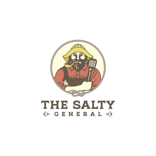 Salty New England General Store / sandwich shop combining classic text & modern imagery Design by Arto!