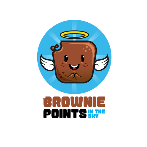 Design a playful logo for the brownie points productivity app
