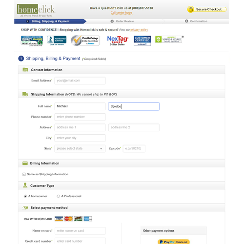 Create Easy To Use Shipping Billing Info Page Web Page Design Contest 99designs