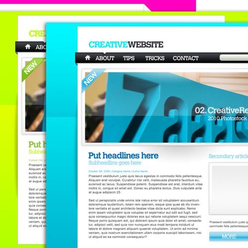 1-3 Page Website Template Design von Fonty