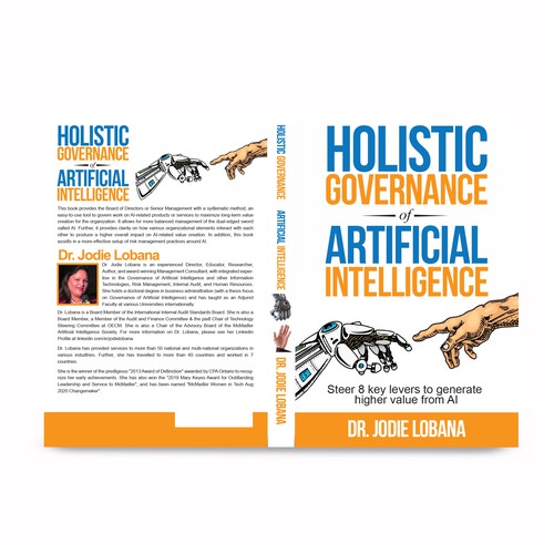 Man and Machine interaction - Book cover needed for Governance of Artificial Intelligence Réalisé par anisha umělec