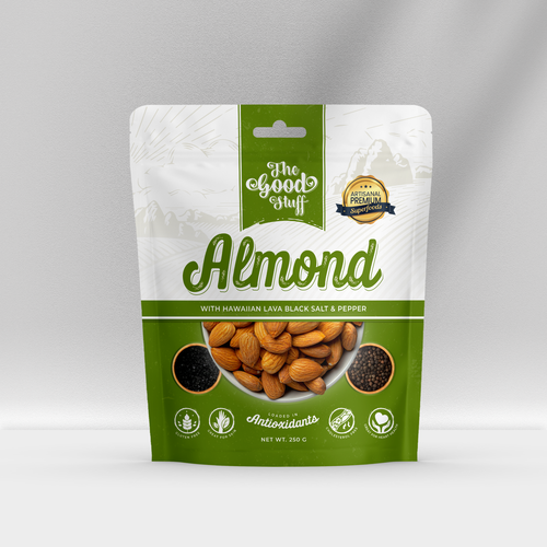 Design a standout packaging for a Nuts & Seeds Standee Pouch Design réalisé par Kedaigraphic