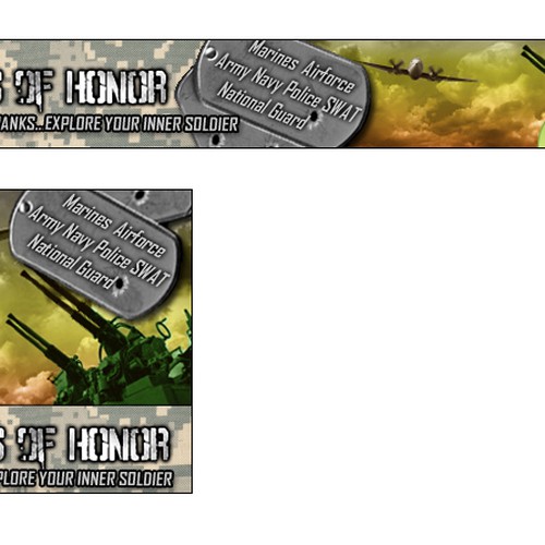 Online Game Ad Banners with Military Theme Design by Angelo Molinari