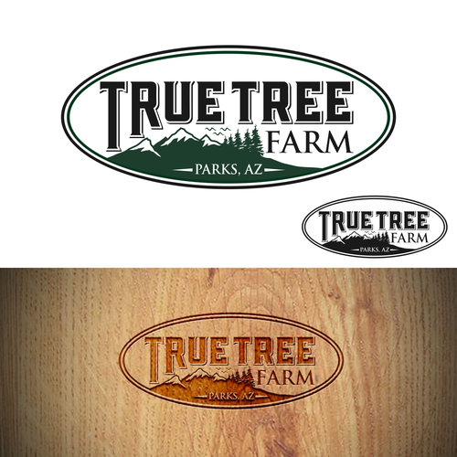 Organic logo for high elevation tree farm in Arizona. Design by Brainstorming_day