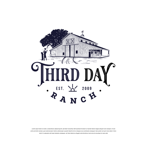 Design Capture essence of Texas ranch experience in new Third Day Ranch logo di chusnanlutfi