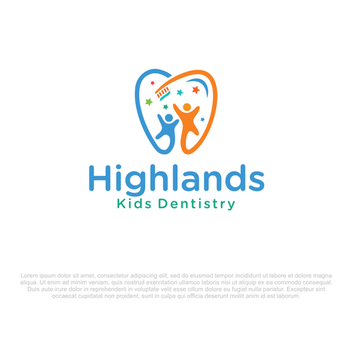 Modern & Fun Kids Dental Office Logo Design by supri™