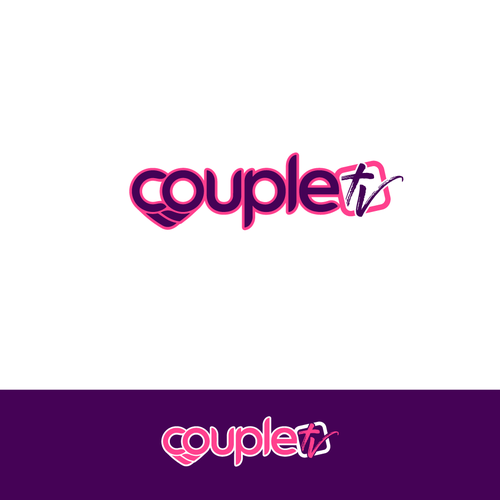 Couple.tv - Dating game show logo. Fun and entertaining. Diseño de Sufiyanbeyg™