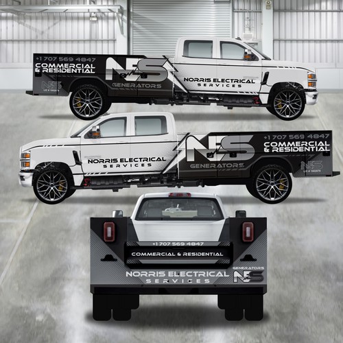 Electrical company needs a new truck wrap! Design by ✨Elis Alves✨