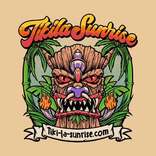 Tiki inspired race car logo Design by Luki Unio