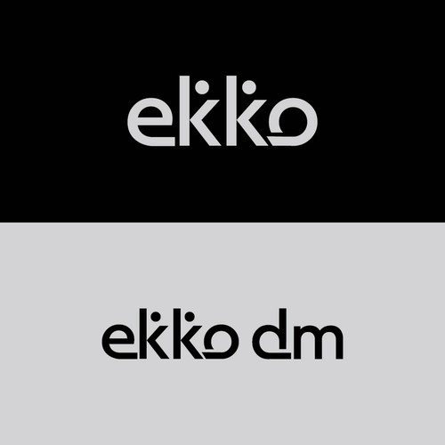 SIMPLE LOGO - ekko Letters then dm after Design by r.ilham