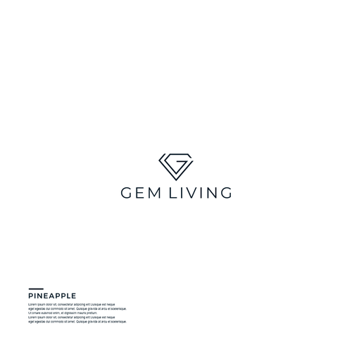 Geometrical, minimalist, modern brand design for Gem Living Design by pineapple ᴵᴰ