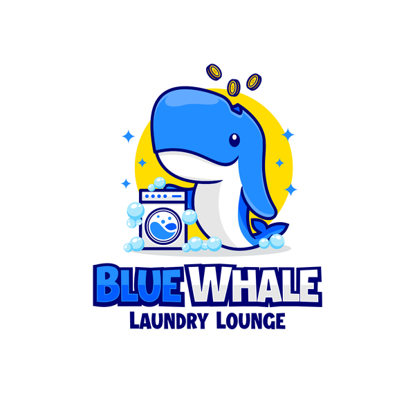 Logo for Blue Whale Laundry Lounge