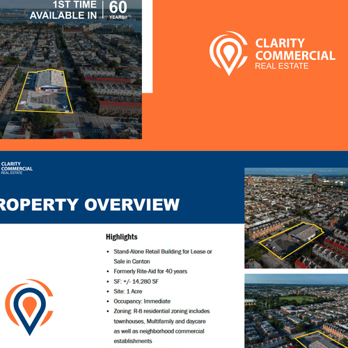 Logo + Brand Guide for Clarity Commercial Real Estate Design by Ronaldy