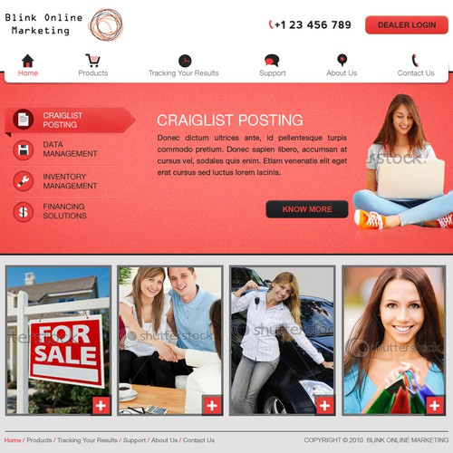 Blink Online Marketing needs a new website design Réalisé par abner