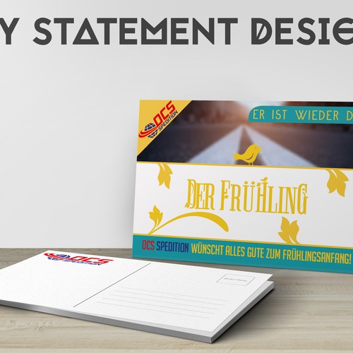 Postcard, flyer or print contest entry by Statement