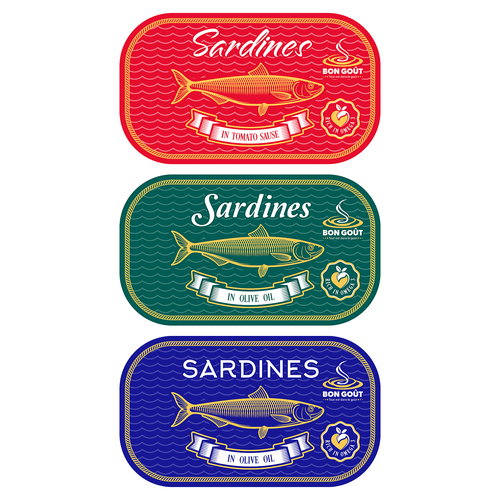 New creative and mouth-watering label for Bongout Sardines | Product ...