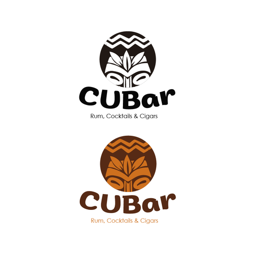 Tiki Bar logo - Rum, Cocktails & Cigars. Design by Pricilla Abrantes