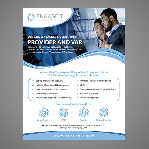 Eye Catching Flyer For Managed And Smb It Company Business It