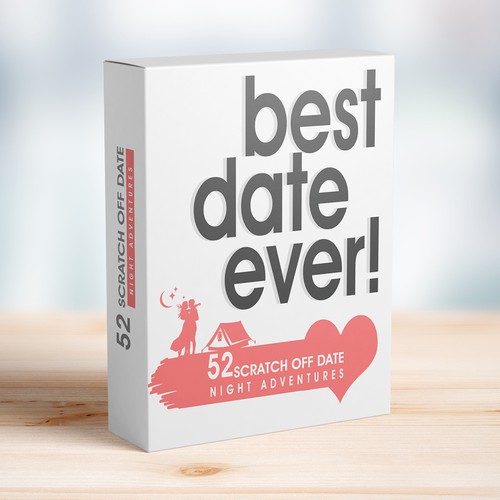 create a fun and eye-catching design for our date night idea box. Design by Chris John'son