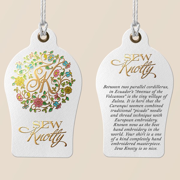 Tag for luxury t-shirt