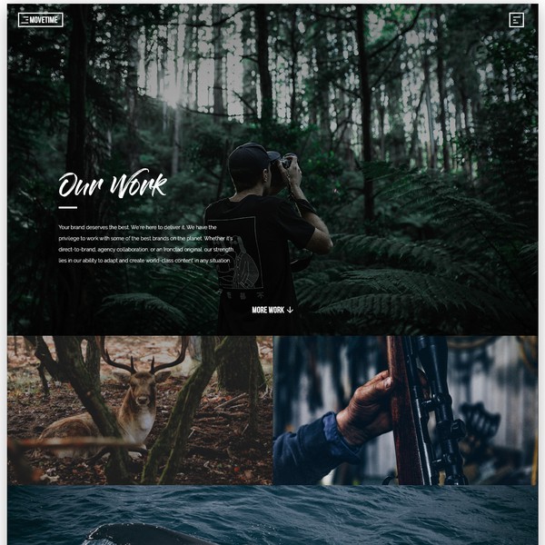 Simplistic Dark Website Design for Video Production Company