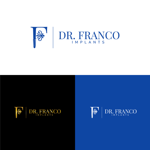 Luxury Dental Implant Logo Brand for World-Class Implant Surgeon appeal Patients and Other Doctors Design by sahri